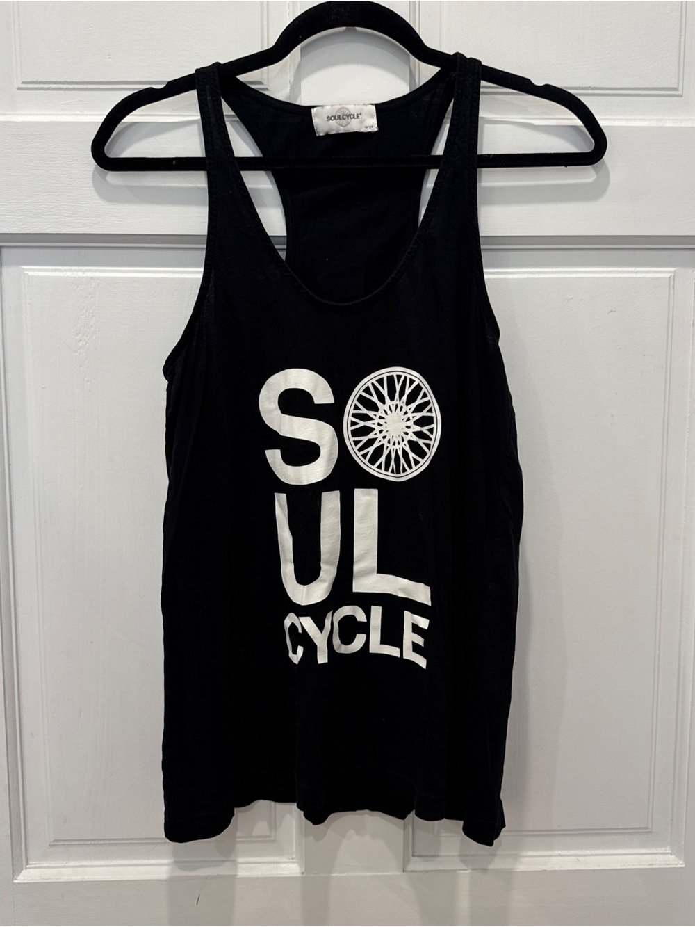 SoulCycle Soul Cycle Black Racerback Tank Top Large Spin Y2K Athleisure Graphic